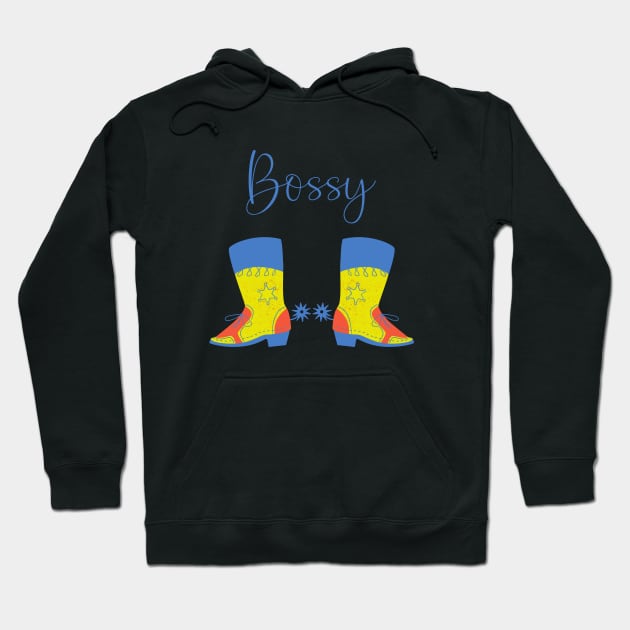 Bossy Boots - Bold Cowboy Spurred Boots Hoodie by tnts